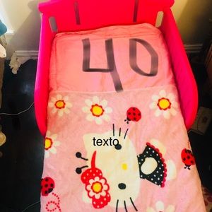 Pink toddler bed